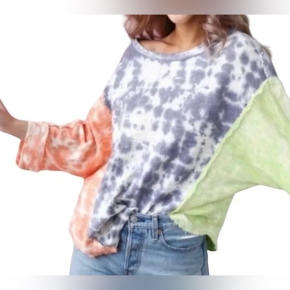 We the Free Chasing the Sun tie dye oversized top - Picture 1 of 7